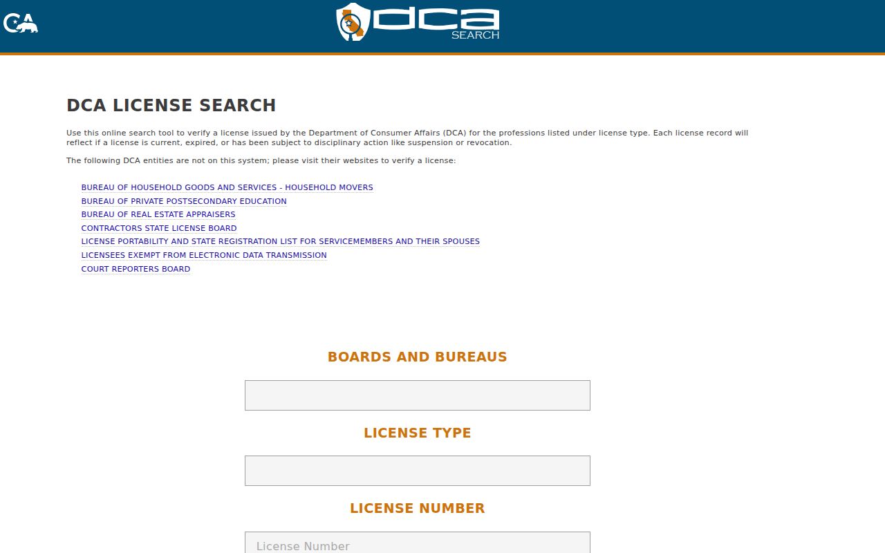 Beaumont residents directory California professional license search