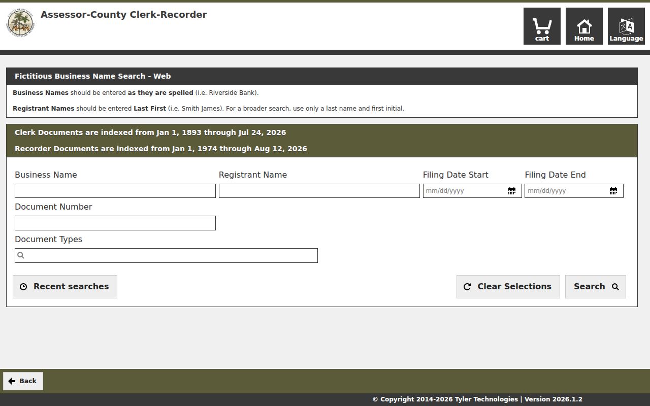 Beaumont residents directory Riverside County recorder document search