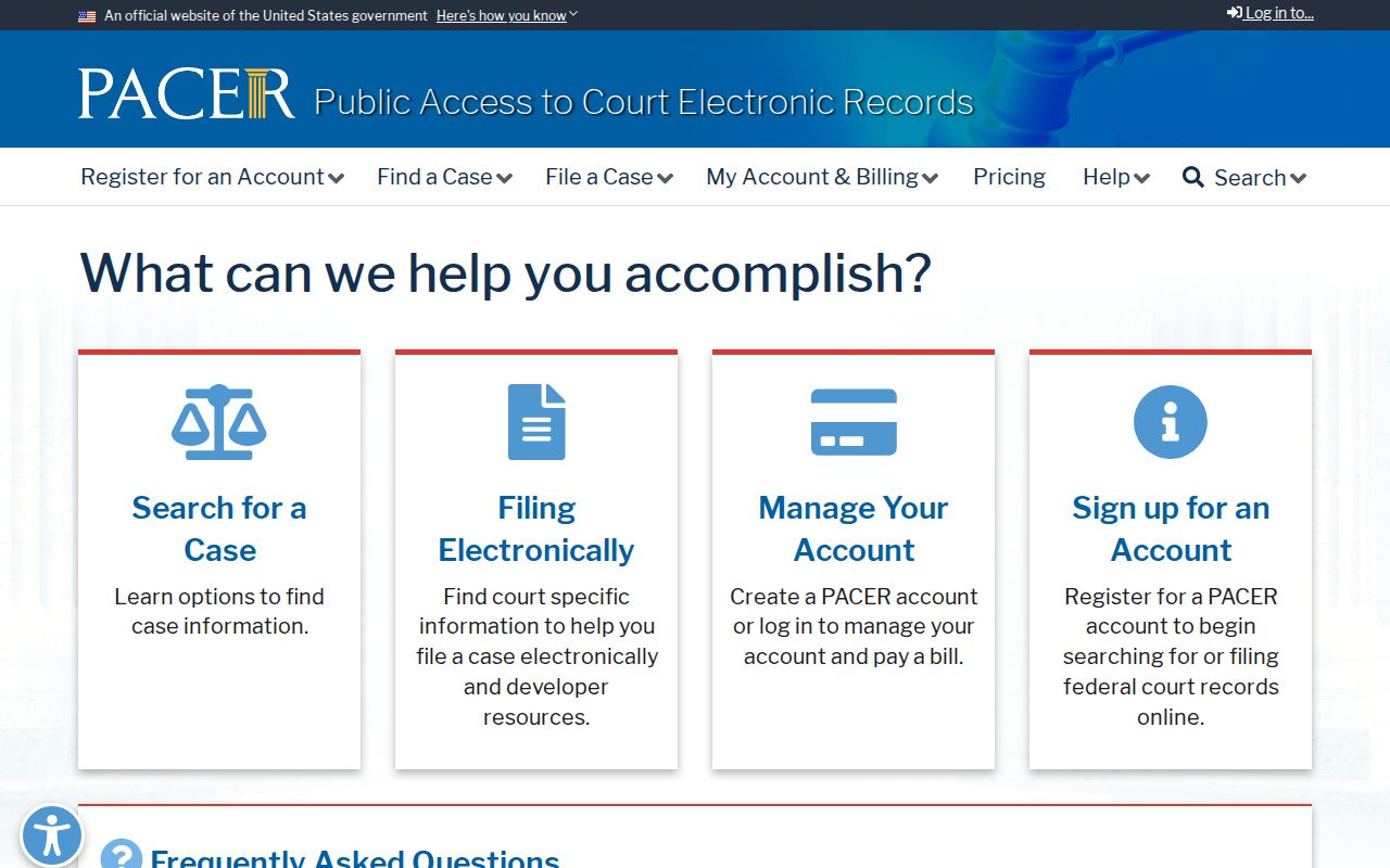 Beaumont previous residents federal PACER court search